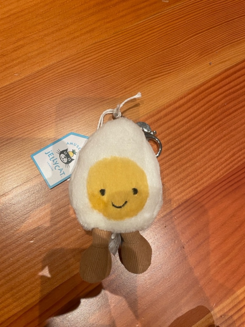 Jellycat boiled egg bag charm